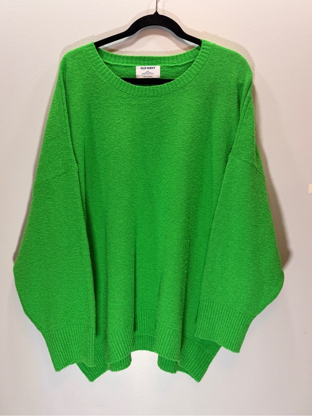 Old Navy Bright Green Scoopneck Pullover Sweater